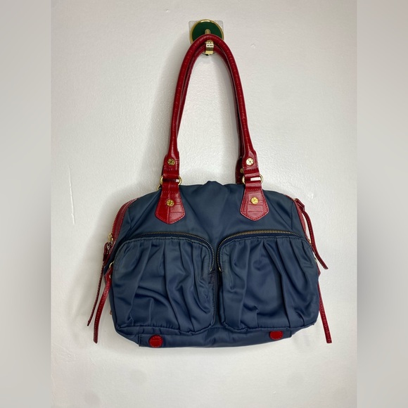 MZ WALLACE Jane Tote in Navy and red - Picture 4 of 12